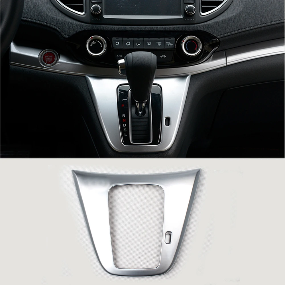 

For 2012-2016 Honda CRV CR-V Matte Chrome Console Gear Shift Panel Trim Car Styling Bezel Interior Mouldings