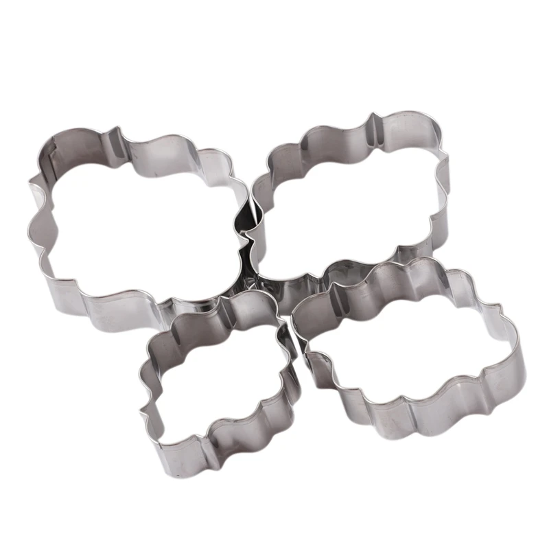 4 шт./компл. европейские свадебные рамки Формочки печенье Нержавеющая сталь