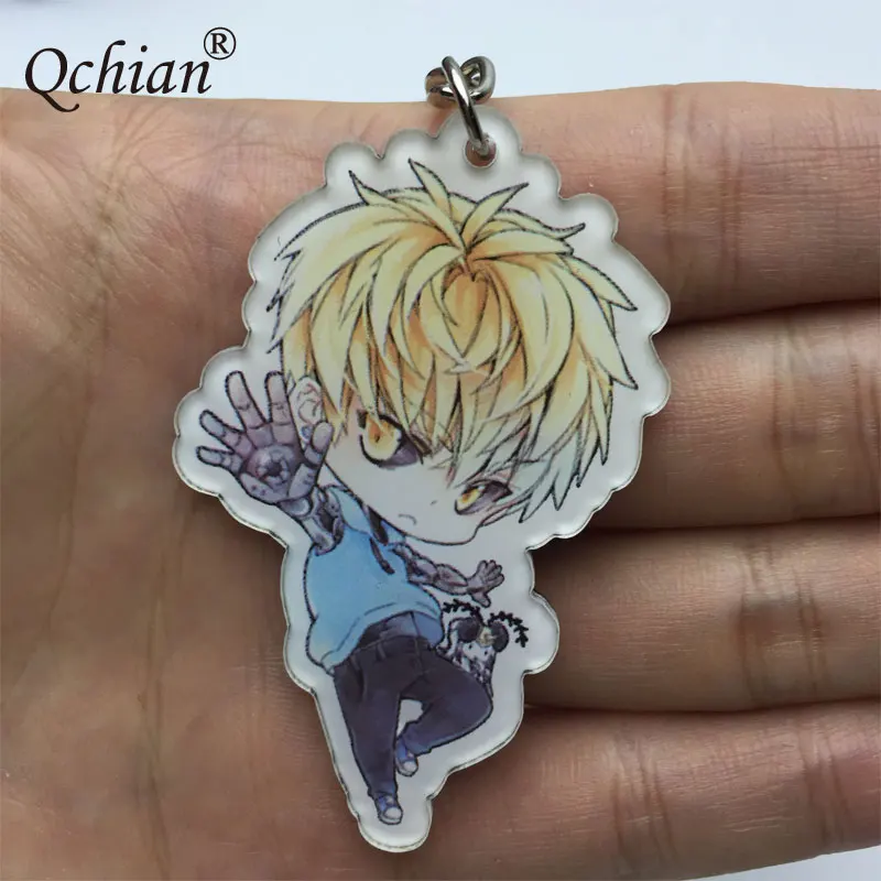 Брелок для ключей мужчин милая цепочка с татсумаки Сайтама Гено акриловая