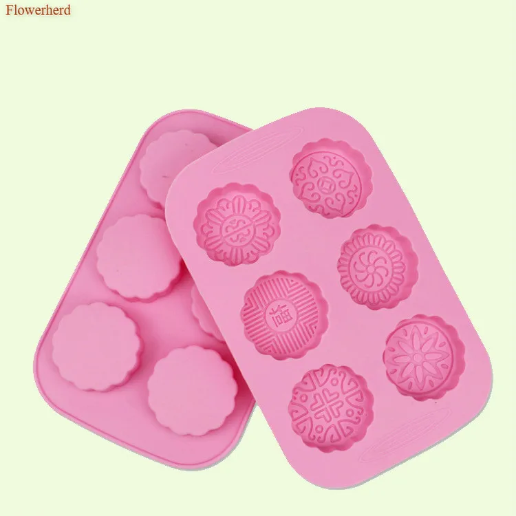 Выпечка торта DIY Toosl 3D круглый 6-полости силиконовые формы для мыла Fondant (сахарная)
