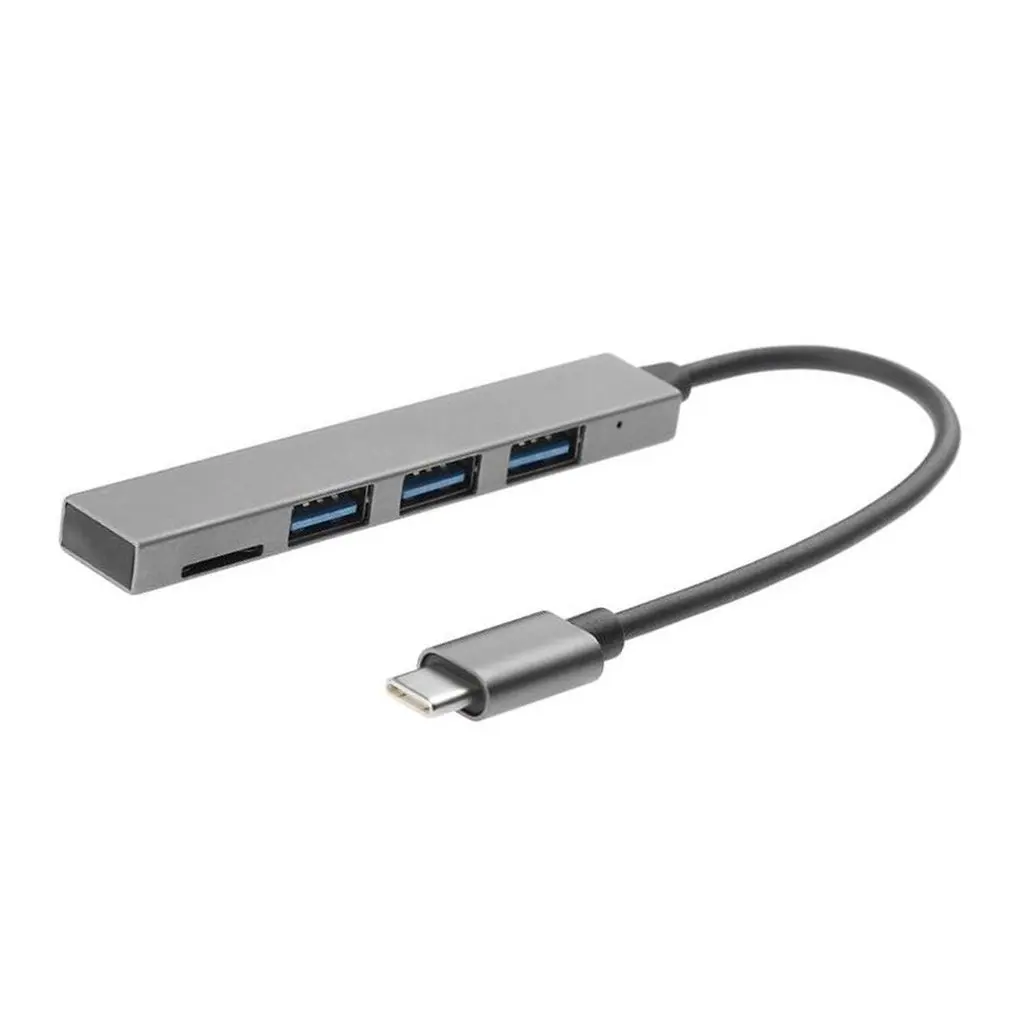 

4 in 1 USB 3.1 Type-C Hub To USB 3.0 Magnesium Alloy Hub With TF Reader Slot 3 Port For MacBook Pro/Air Hub OTG Function