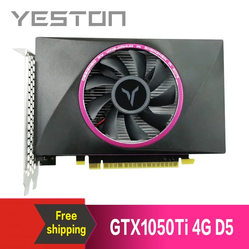 Yeston GeForce GTX 1050 TI 4GB GDDR5 видеокарты Nvidia без внешнего источника питания Настольный