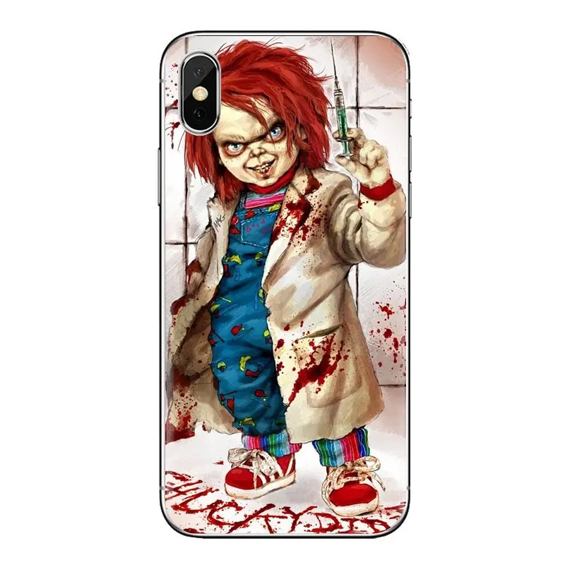 For iPhone XS Max XR X 4 4S 5 5S 5C SE 6 6S 7 8 Plus Samsung Galaxy J1 J3 J5 J7 A3 A5 Chucky Doll Transparent Soft Shell Covers |