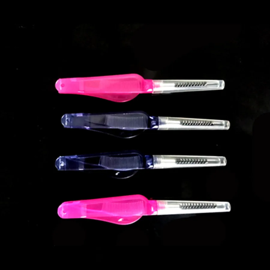 2 в 1 складные дамские инструменты для макияжа брови щетка-Расческа ресниц