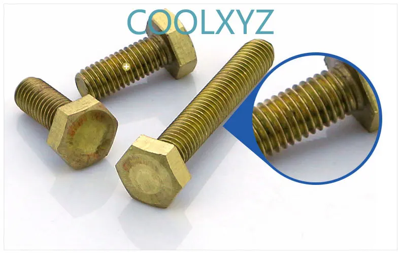 DIN933 оптовая продажа с фабрики охрана окружающей среды медный шестигранник Болт