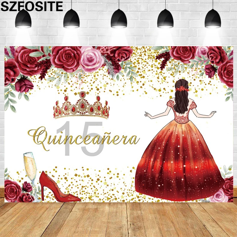 

Spring Beautiful Flower Crown Princess Growth Party Background Girl Birthday Decoration Photography Photo Custom Vinyl Backdrop