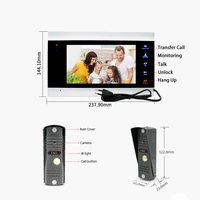 zuidid joytimer home video intercom 1200tvl video doorbell camera for apartment 7 inch monitor support one key unlock motion