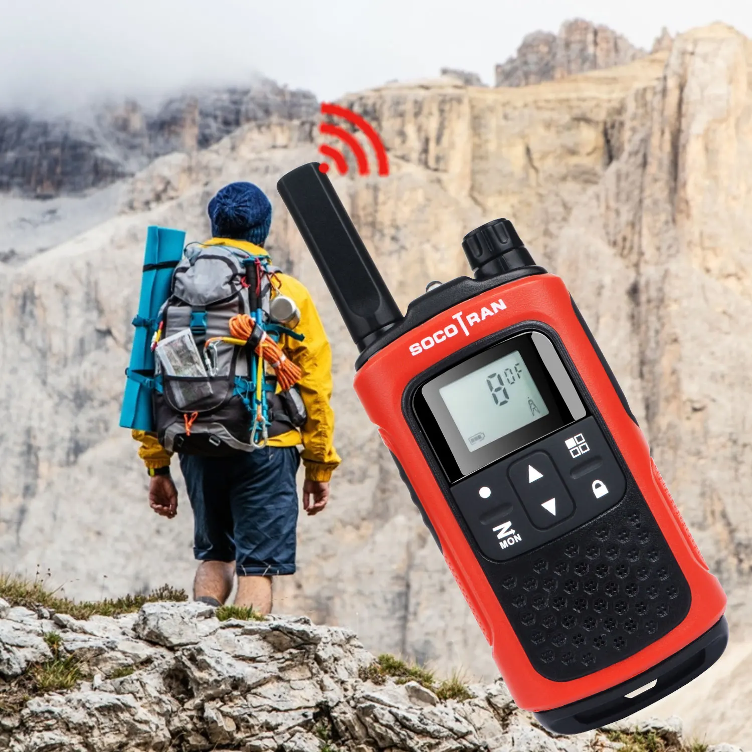 SocoTran PMR 446 License Free Walkie Talkie Scan VOX & Privacy Codes with Rechargeable Battery Ham 2 Way Radio Adults & Kids Use