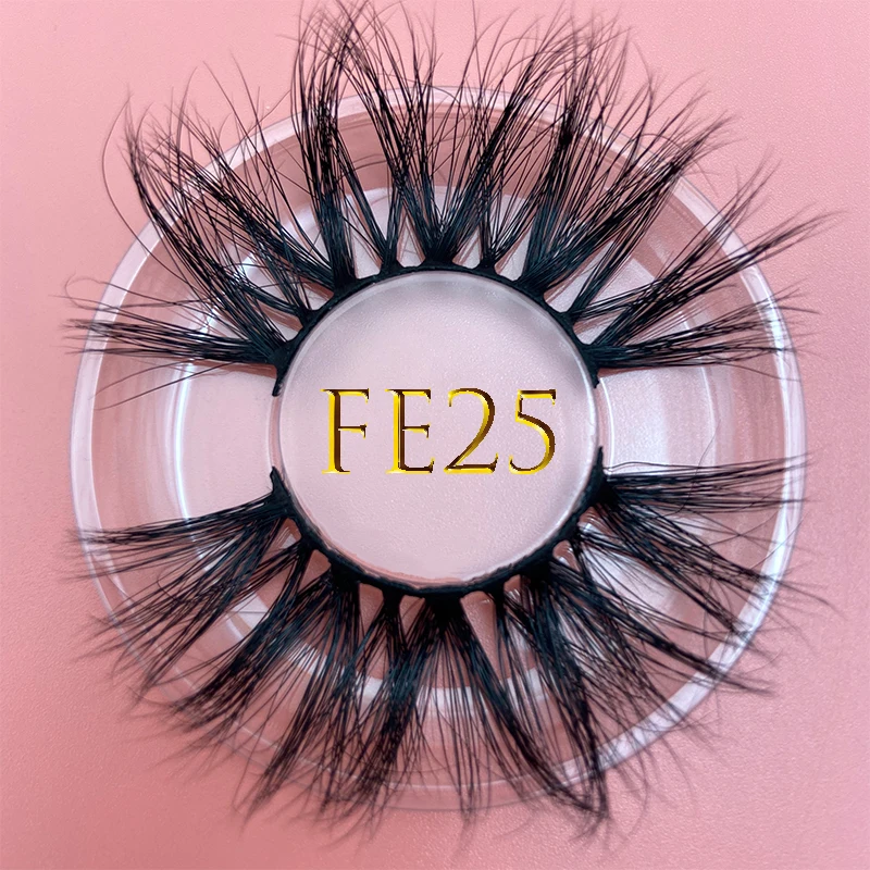 

3D MIKIWI 25MM FE25 Long Lasting 100% Real Mink Eyelash Thick Long Luxury 3D False Eyelashes Soft Natural Dramatic Makeup Tools