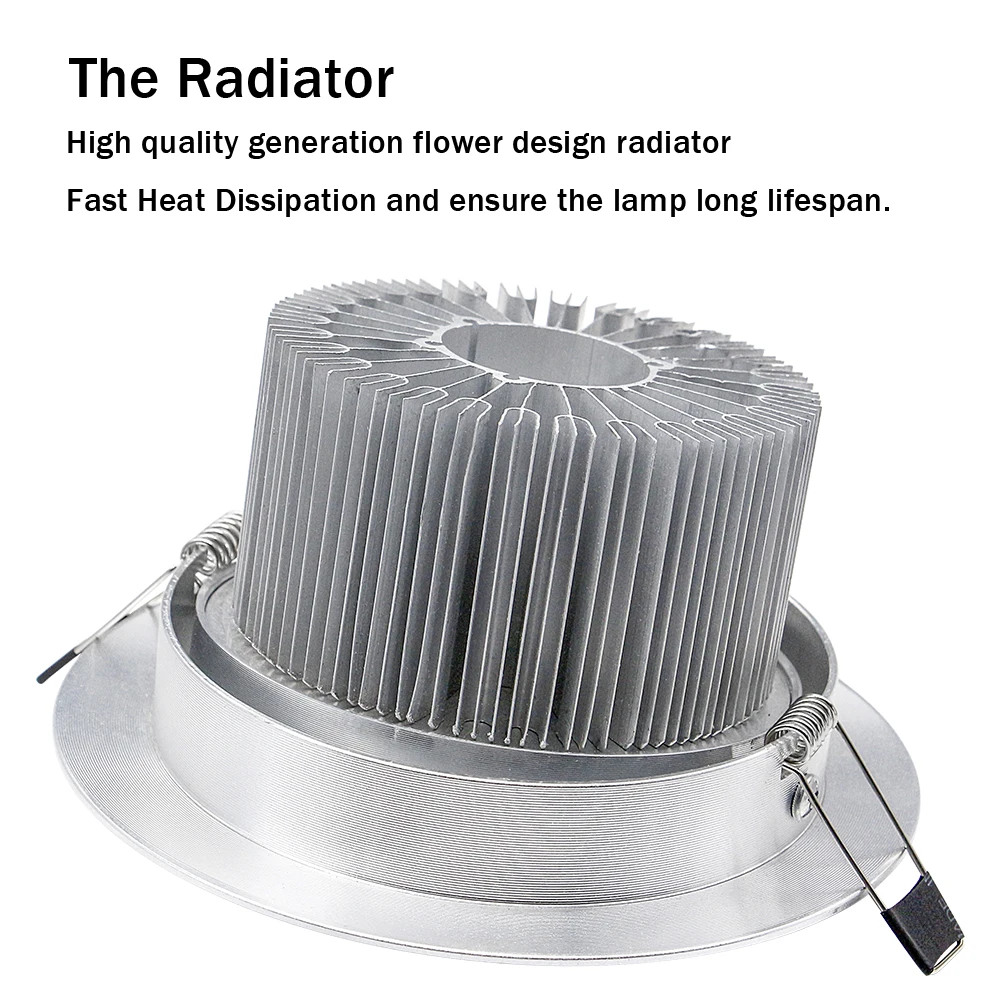 [DBF] Регулируемый угол серебряный корпус с регулируемой яркостью светодиодный