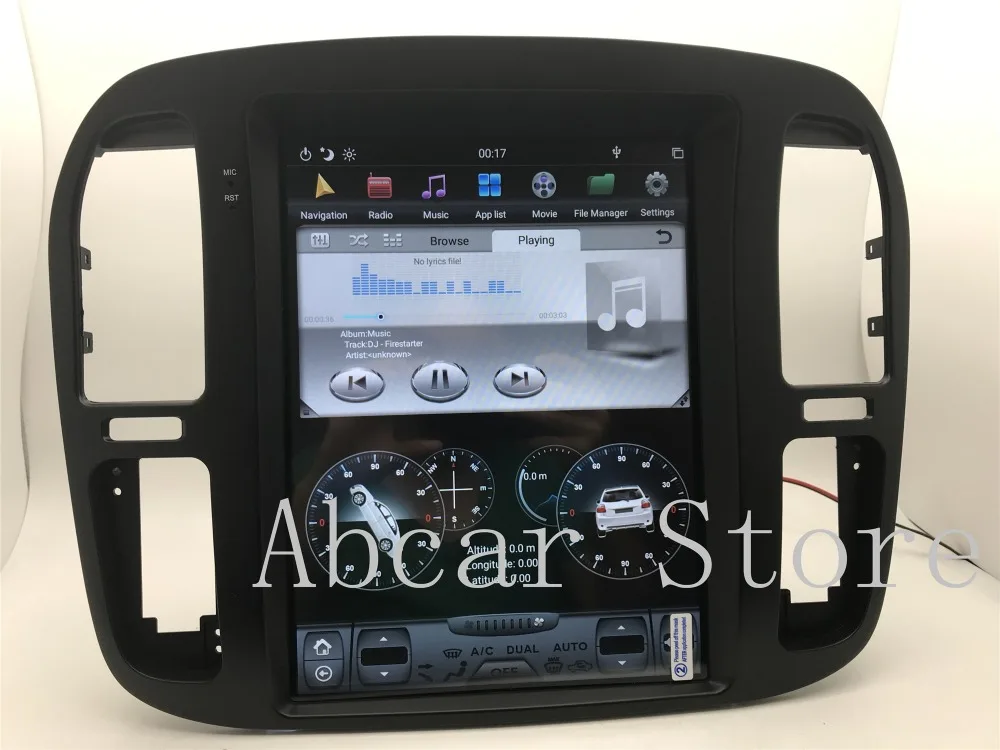 Tesla стиль Android 8,1 автомобильный dvd-плеер gps навигация для TOYOTA LAND CRUISER LC100 LEXUS LX470 1999-2002 радио px6 carplay ips
