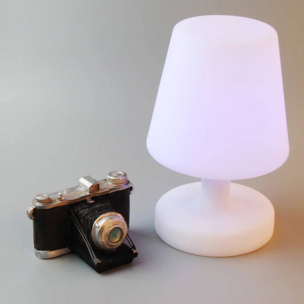 

LED Rechargeable Colorful Desk Lamp Small Table Lamp Night Light for Dormitory Office Bedroom(Table lamp Charger and Remote Cont