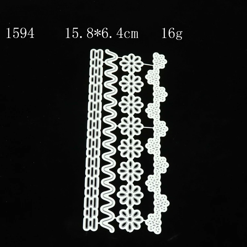 

New Design Metal Cutting Dies Flower Lace Strip Decoration Craft Stencil Scrapbook Handmade Diy Card Make Shape Album Mold Model