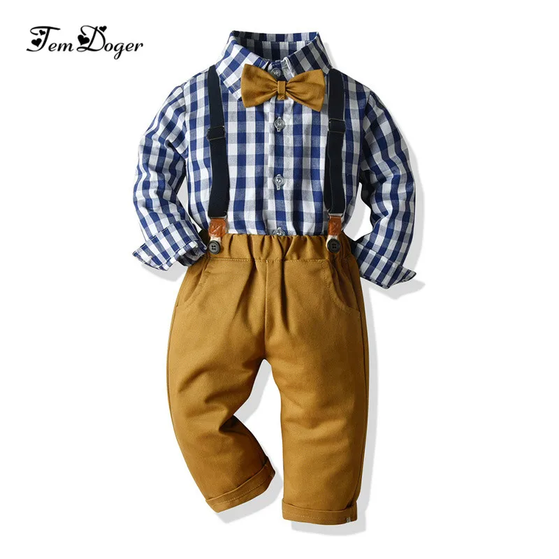 Tem doger Комплекты одежды для маленьких мальчиков 2019 зимняя обувь новорожденного