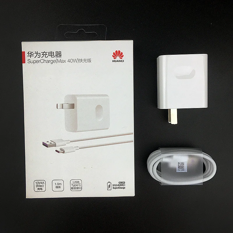 Оригинальное зарядное устройство huawei 40 Вт супер зарядное устройство адаптер 5 А usb type c кабель для mate 30 pro p30 pro Honor Magic 2 Nova 5 5t 5 pro