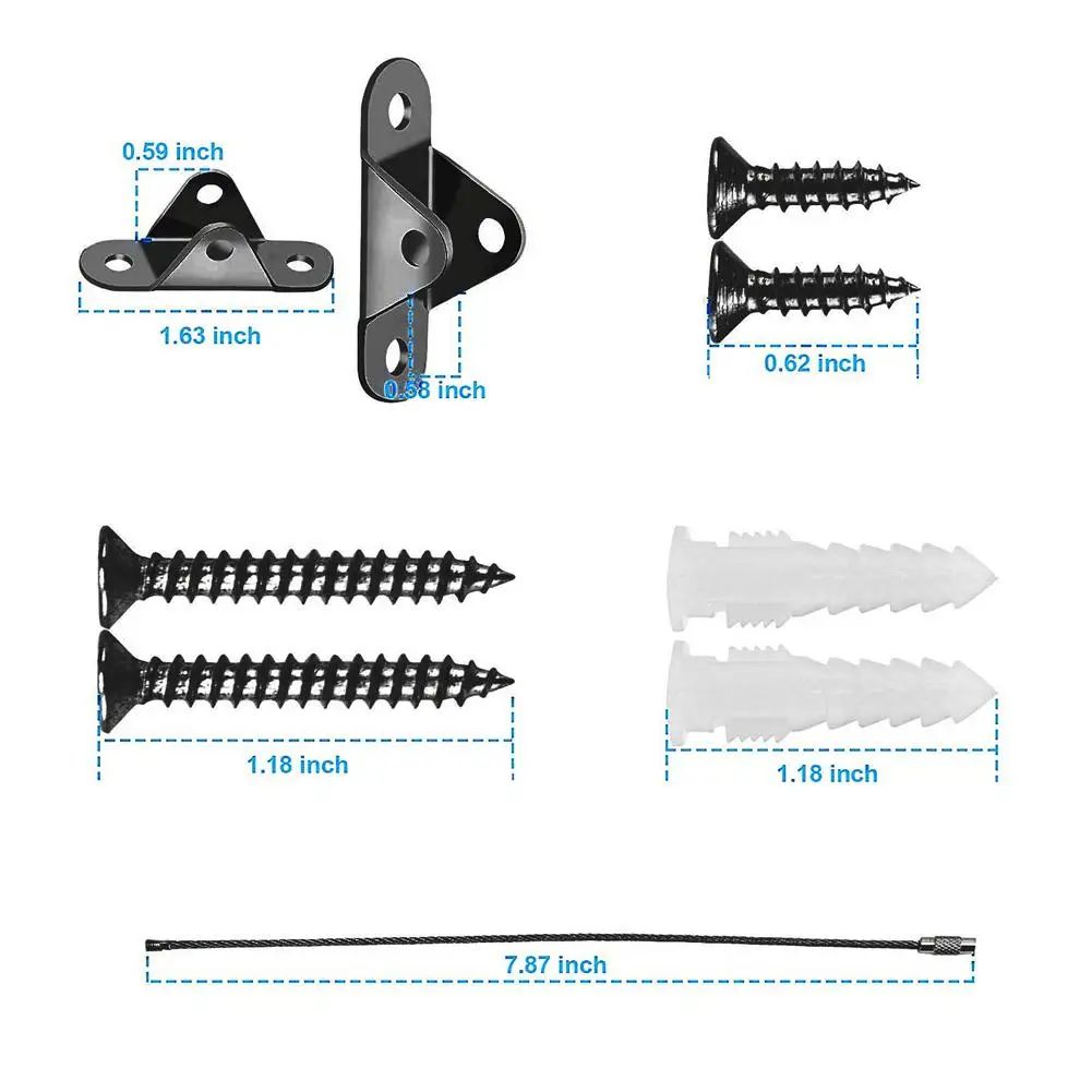 

Child Furniture Anchors Security Lock Restrictor Anti Tip Earthquake Resistant Straps Child Safety Secure Baby Protection Kit