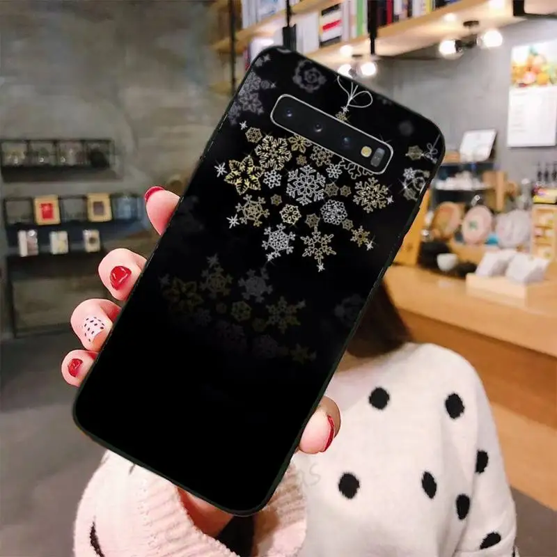 

Christmas Snow flake Phone Case For Samsung A50 A51 A71 A20E A20S S10 S20 S21 S30 Plus ultra 5G M11 funda shell