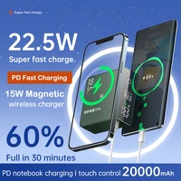 15w magnetic qi wireless charger power bank 20000mah 22 5w fast charging powerbank for iphone 12 samsung huawei xiaomi poverbank