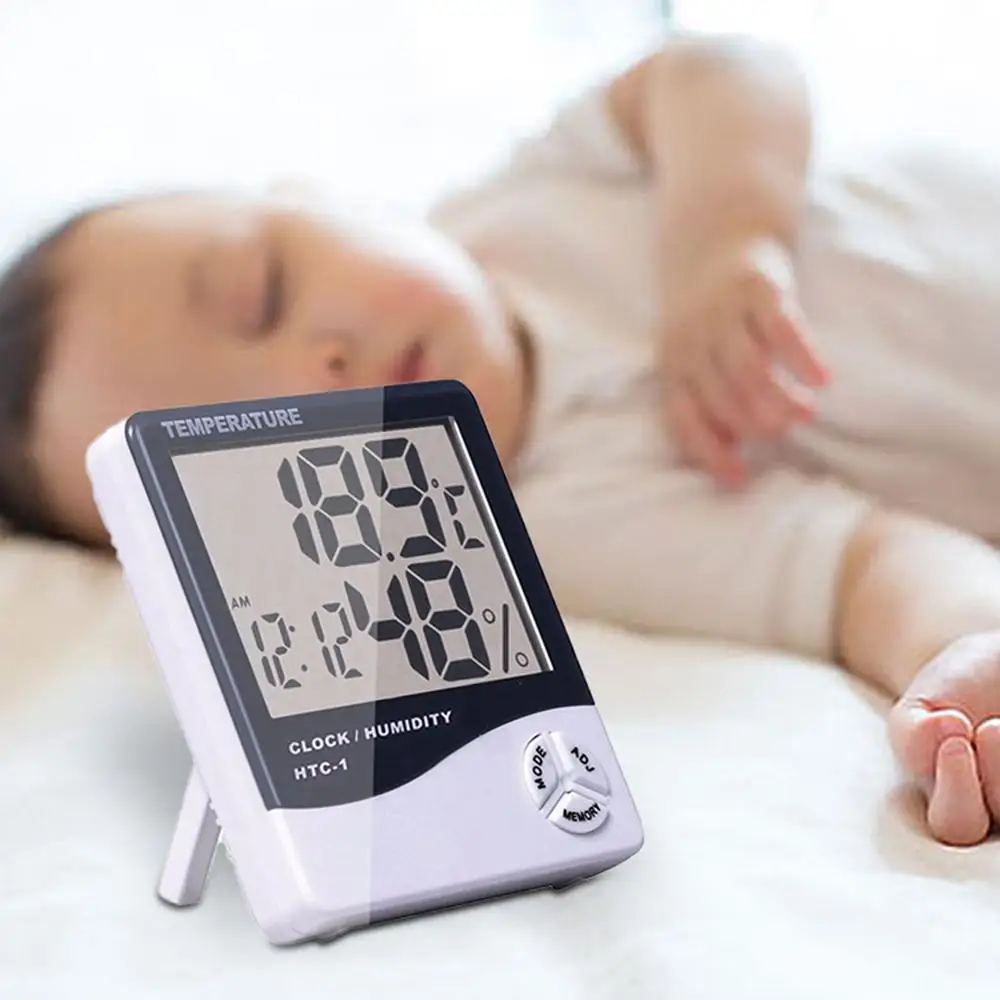 Термометр и гигрометр с большим экраном для дома детской комнаты высокоточный