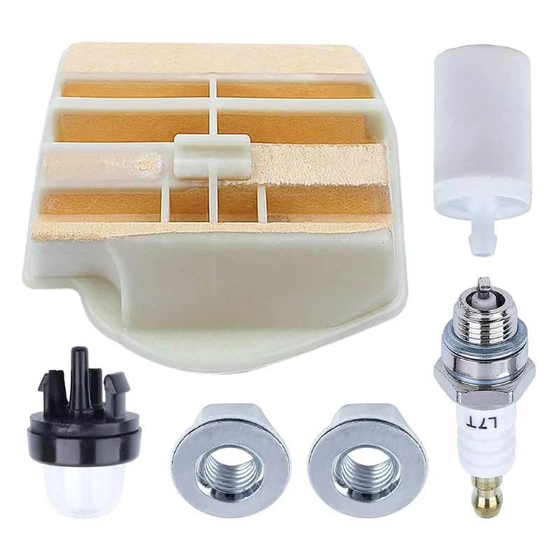 

Chainsaw Air Filter Tune Up Kit For Husqvarnas 445 450 Rancher 450 e II 445E II with Fuel Filter Spark Plug Primer Bulb Bar M7DA