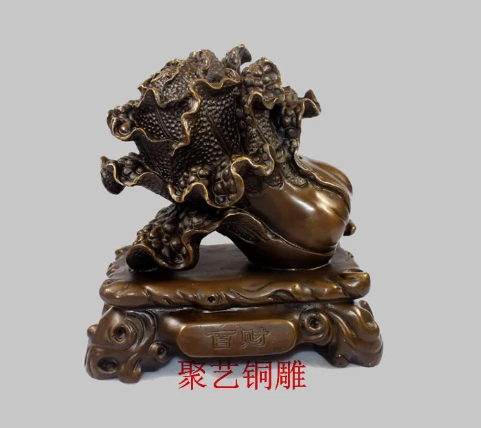 Бронзовая скульптура медная китайская капуста счастливое украшение сто financial