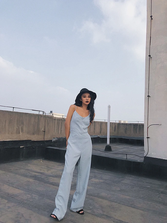 Новинка 2019 модная женская одежда пикантные цельнокроеные широкие брюки без