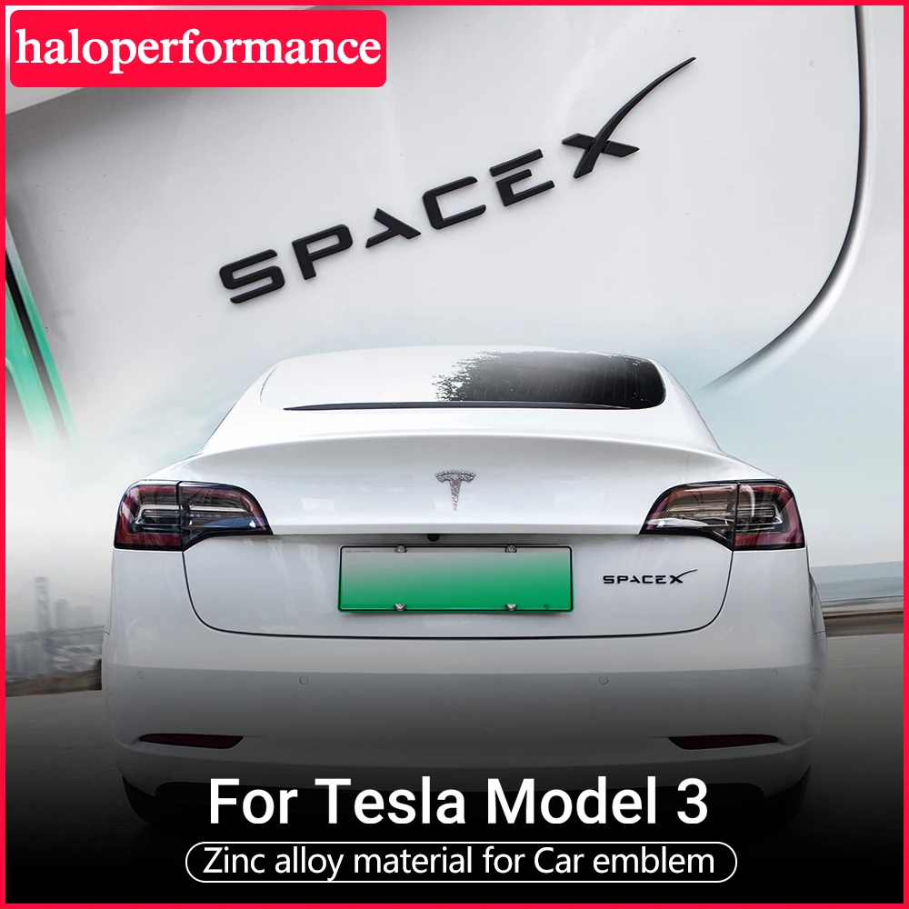 2021 новый автомобиль Space X Стикеры хвост ярлык с буквами для Tesla модель 3 Y