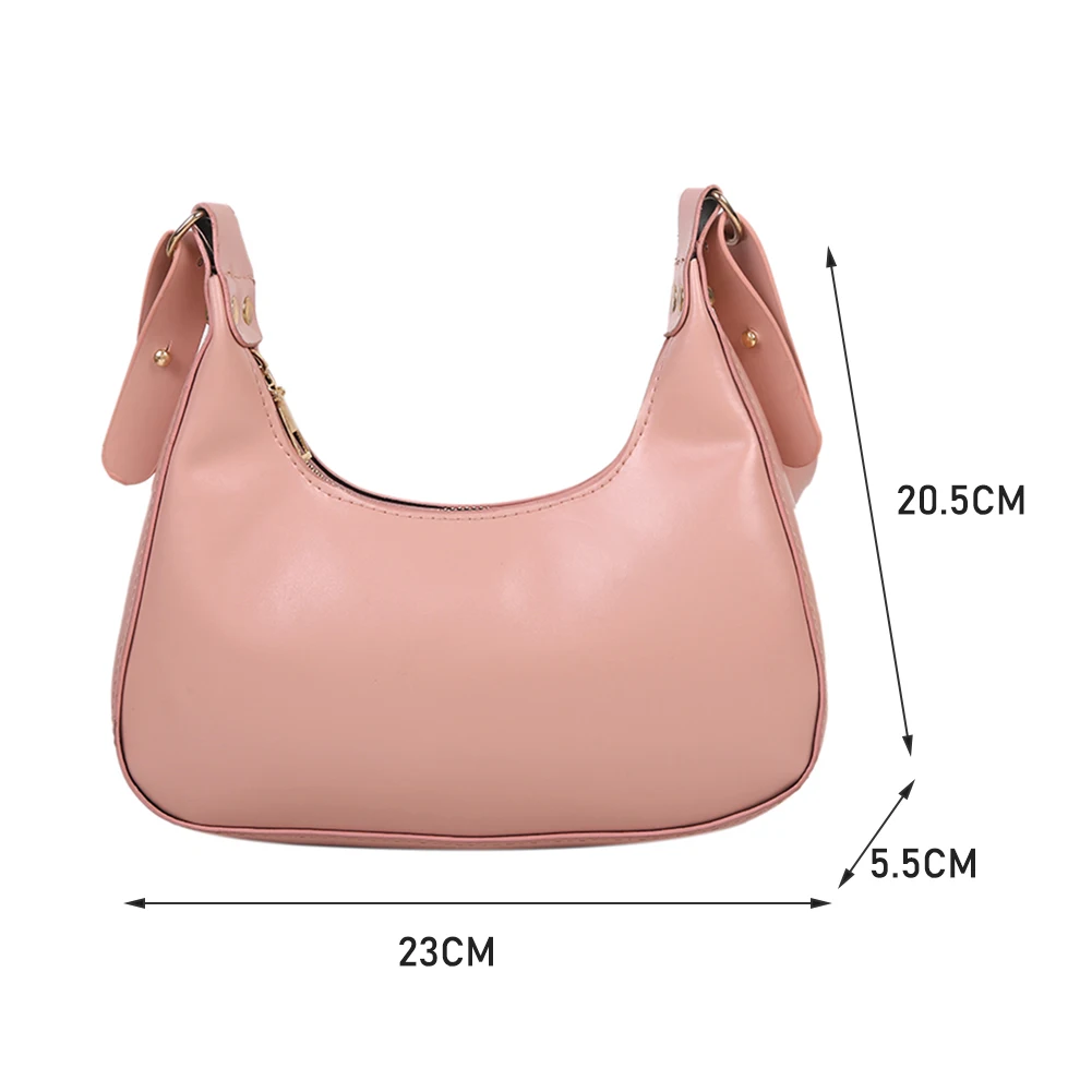 

Fashion Hobos Shoulder Underarm Bag For Women Casual All-matchLadies Small Handbags Purse PU Leather Solid Color Square Bags