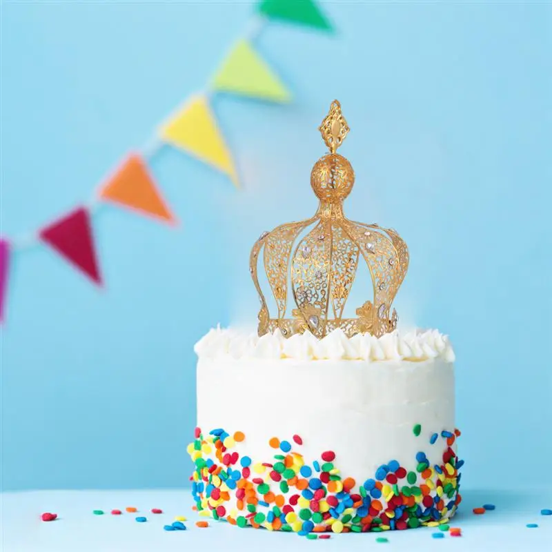 

1pc Birthday Cake Decor Crown Cake Decoration Crown Ornament
