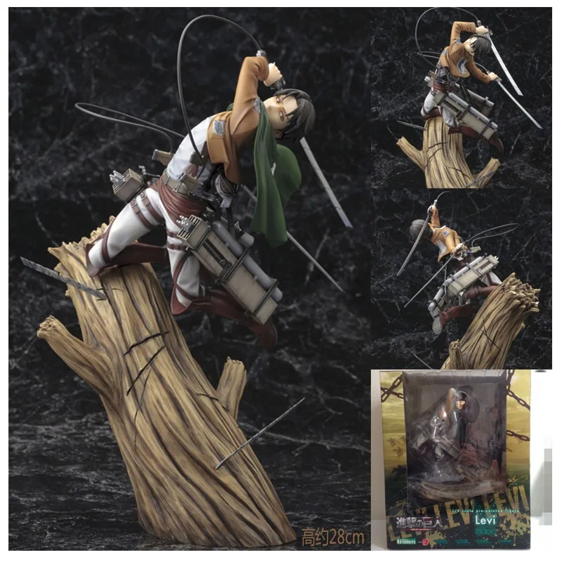 

28Cm Attack on Titan Figures Levi PVC Action Figure Model Toy Collectibles Cartoon Cool Levi Figurine Ornament Birthday Gift New