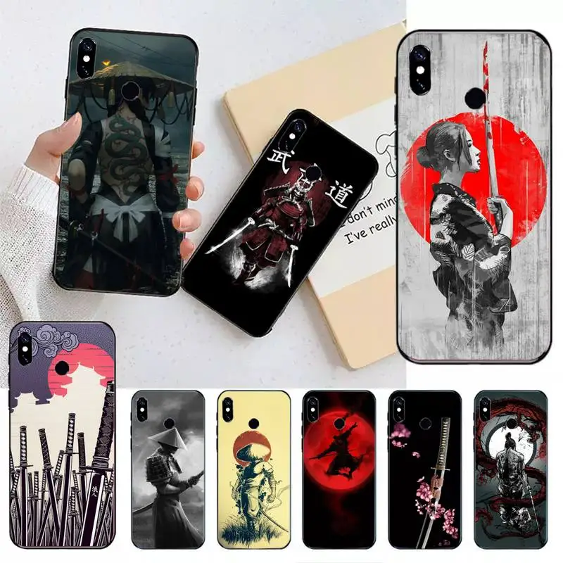 

Japan The Samurai Ninja Phone Case For Xiaomi Redmi note 7 8 9 11 t s 10 A pro lite funda shell coque cover