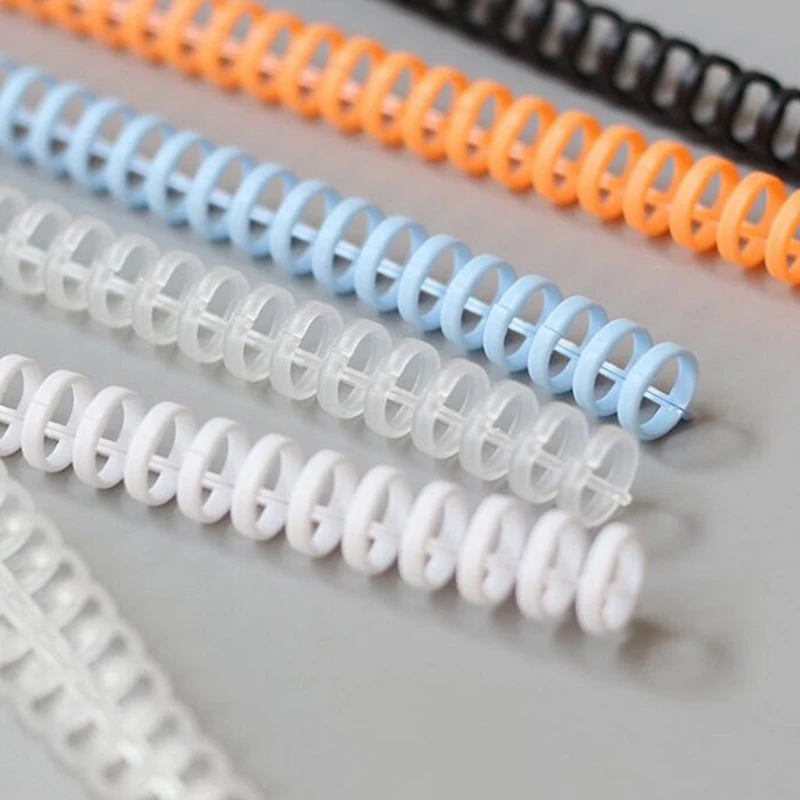 

5pcs 30 Hole Loose-leaf Plastic Binding Ring Spring Spiral Rings Office Supplies