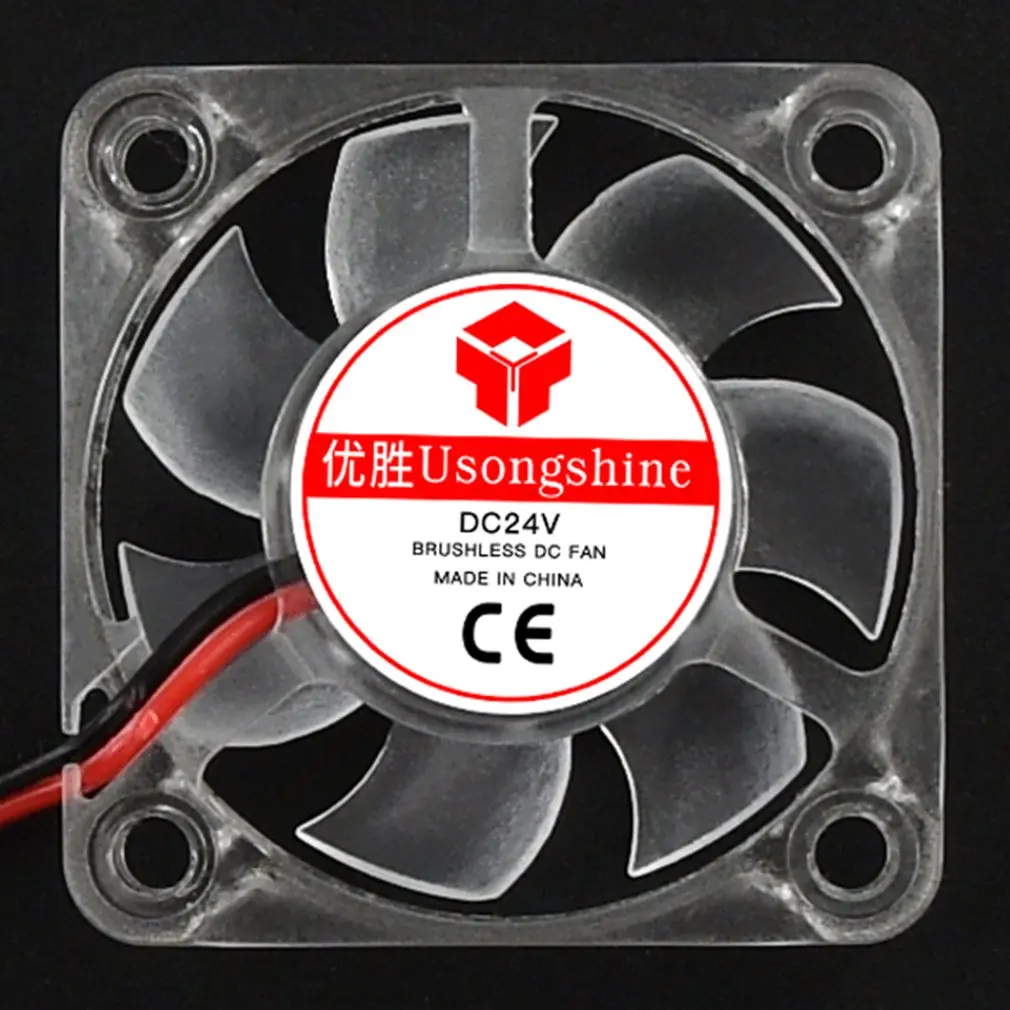 

2pcs 3D Printer Cooling Fan LED Light Cooler Fan Luminous Hydraulic Bearing Fan Mini 12V/24V Radiator For V6 Hotend
