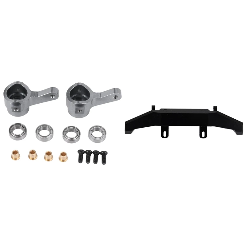 

1 Pcs Alloy Front Bumper & 1 Set Crawler Hop-Ups Steering Cup Turn Cup Kit