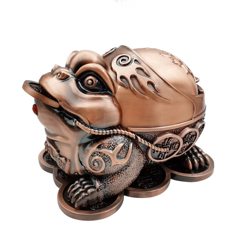 

Golden Toad Ashtray Ornaments Home Living Room Decorations Ashtray Retro Personality Ashtray