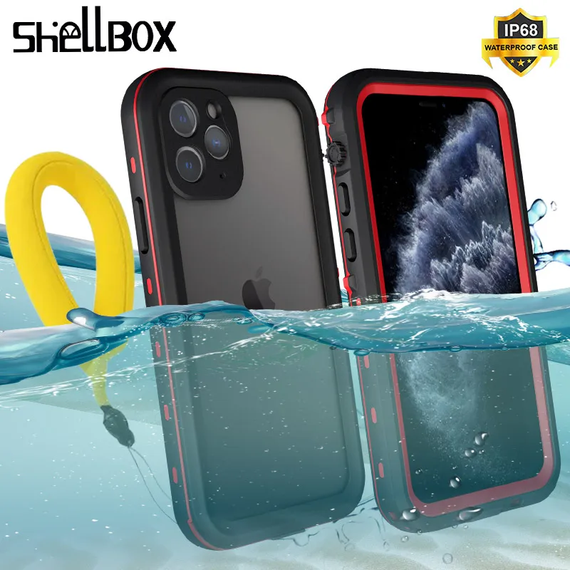 Водонепроницаемый чехол SHELLBOX для iPhone 11 Pro Max 360 защитный ударопрочный плавания и