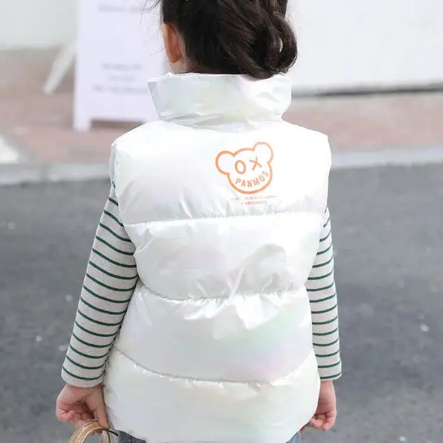 Модный хлопковый пуховик для мальчиков и девочек ослепительный Детский Теплый