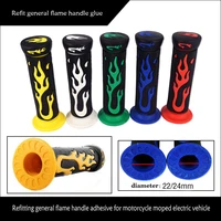 universal 78 22mm rubber flame handle grips dirt bike parts a pair flame soft tpr motorcycle handlebar hand grips