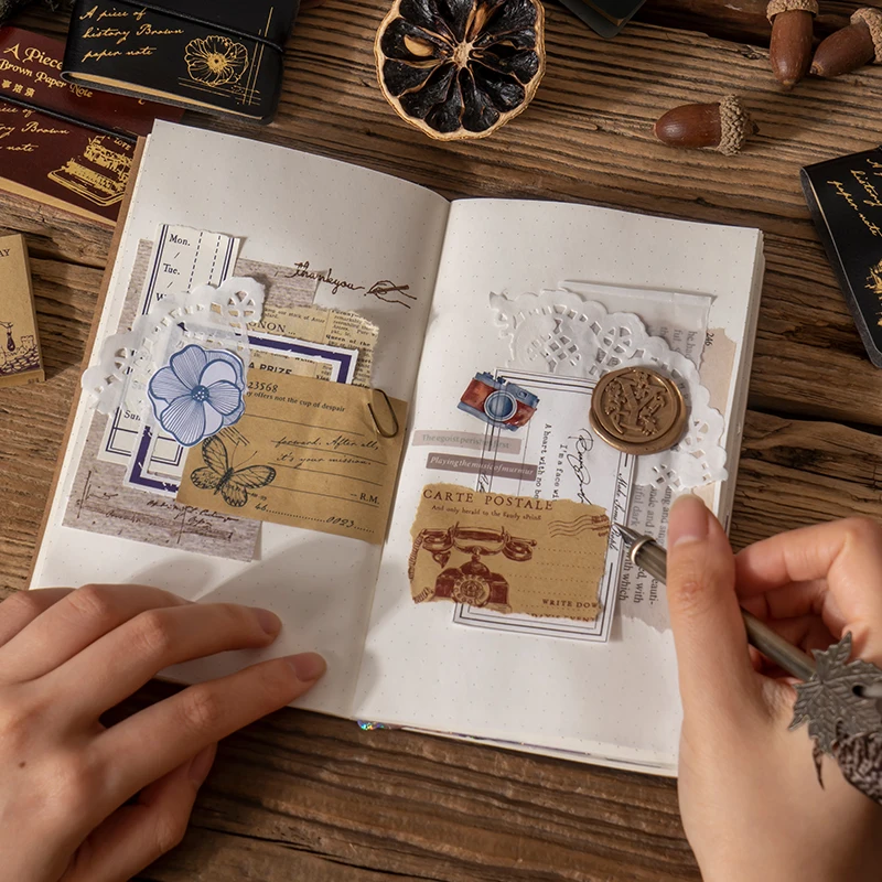 Yoofun 50 листов блокнот для записей материал Бумажная книга с кожаным обложкой