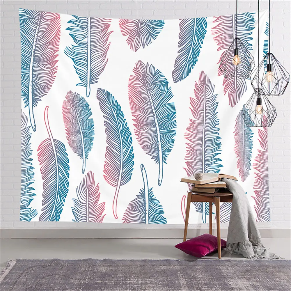 

Custom Fashion Dream Catcher Feathers Tapestry Hippie Tapestries Wall Art Decor Hanging Fabric Living Ceiling Room CGT013