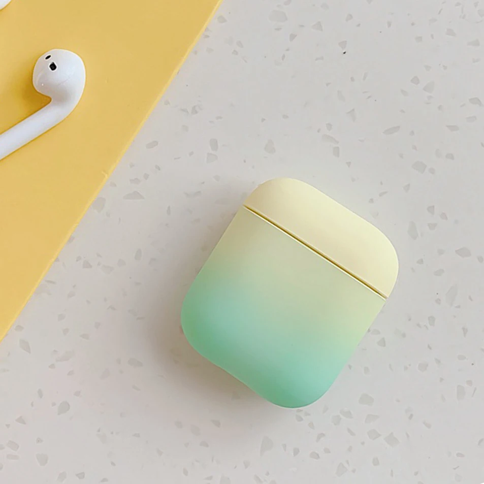 A1 hard case For AirPods Pro Case Earphone Case Gradient Rainbow Color /flower Protective case fundas For Air pods 1/2 cover for 에어팟 케이스 capa - Цвет: A1 hard case