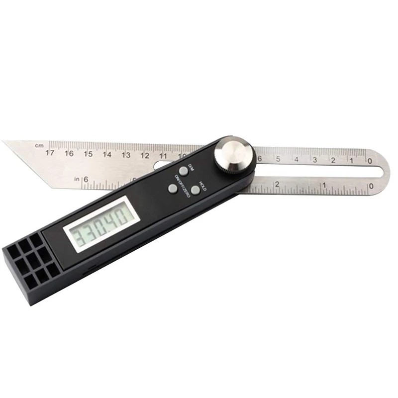 

Electronic Level T Bevel Angle Finder Portable Operated Stainless Steel Digital Protractor 360 Degree Sliding Ruler