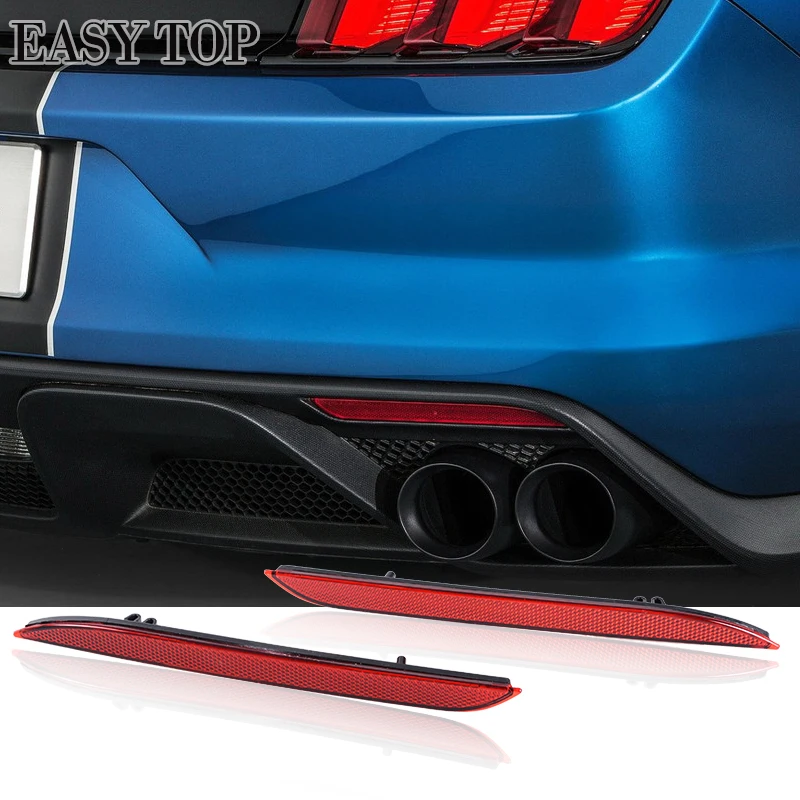 

Дымовой черный отражатель заднего бампера для Ford Mustang 2015-2017