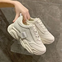 women platform shoes fashion pink sneakers height increasing woman casual comfortable soft bottom new student runingshoes