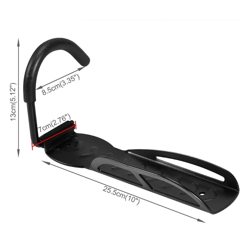 

E56D Horizontal Wall Bike Hook Mount for Indoor Storage - Safe and Secure Mount