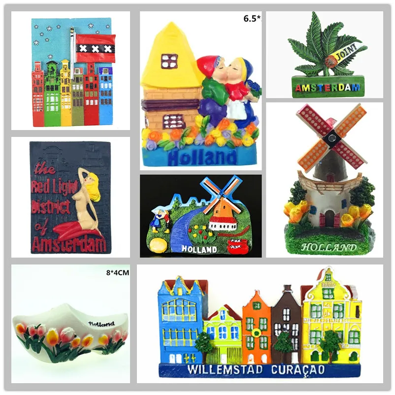 

Europe Netherlands Flavor Building Magnet Tourist Souvenirs Refrigerator Magnetic Stickers Decoration Articles Travel Gifts