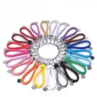 Цепочка для ключей ручной работы, плетеный кожаный ремешок, кожаный брелок для ключей, держатель для автомобильных ключей, S307, 21 цвет