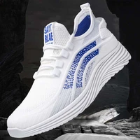 hot selling classic casual sneakers for mens mesh breathable elastic lace shoes male workout sports running shoes 39 44 mesh