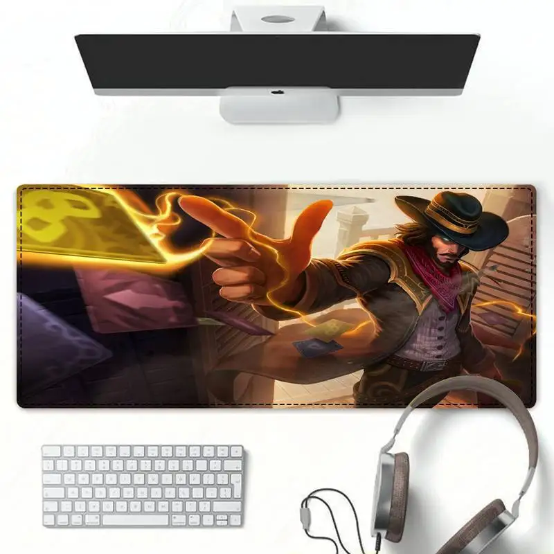 

Luxury League of Legends Twisted Fate Mouse Pad Laptop Gamer Mousepad Anime Antislip Mat Keyboard Desk Mat For Overwatch/CS GO