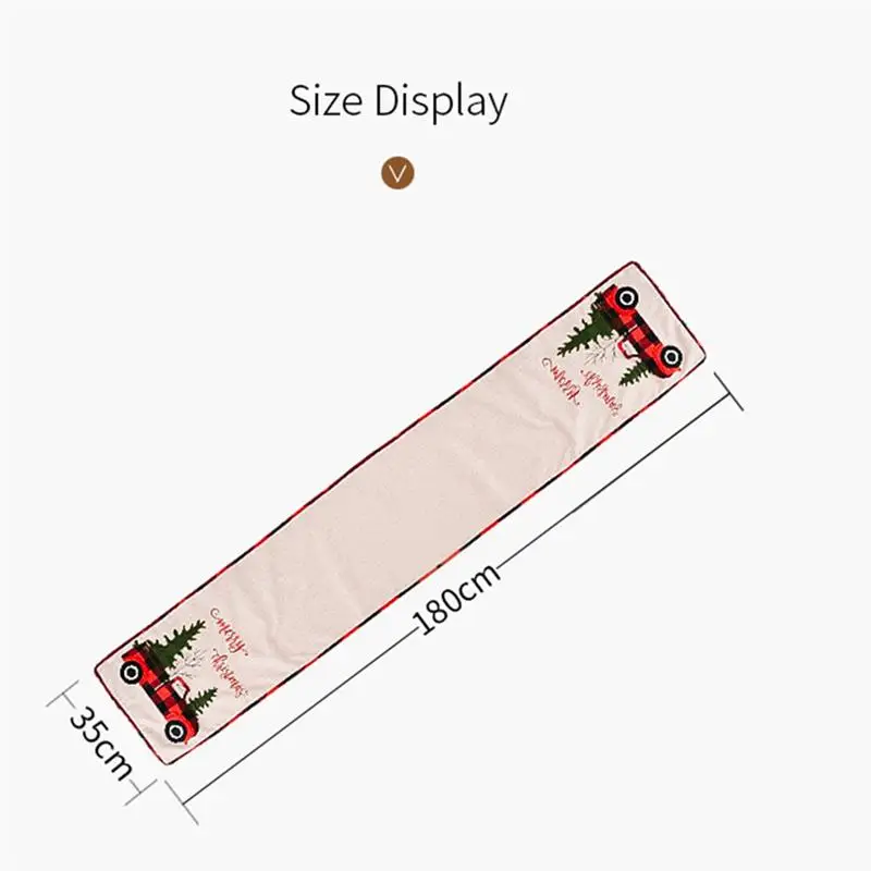 Новинка Рождественская скатерть 180x35 см для стола в виде рождественской елки на